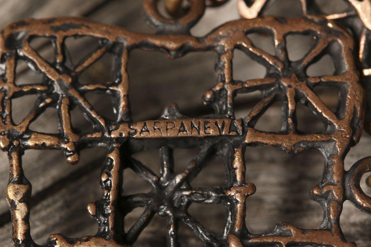 Vintage Pentti Sarpaneva pronssi Pitsi-riipus / Bronze Pendant Revinnäinen - Image 13