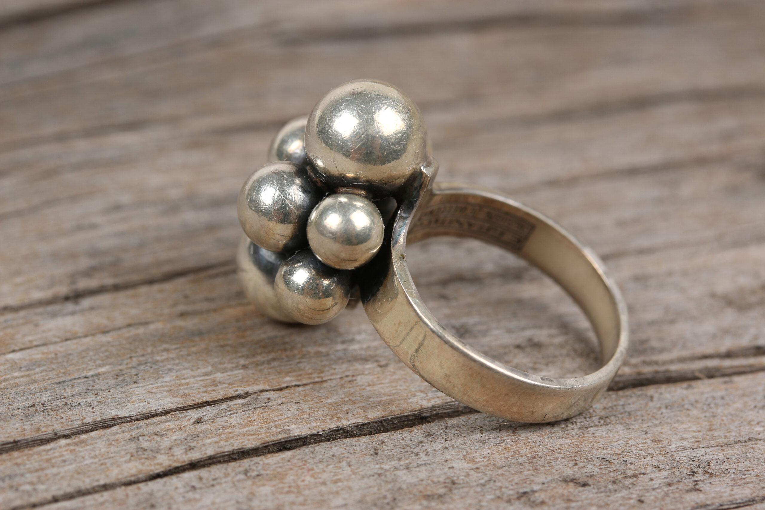 1960-luku Erik Granit hopeasormus / Silver ring - Image 2
