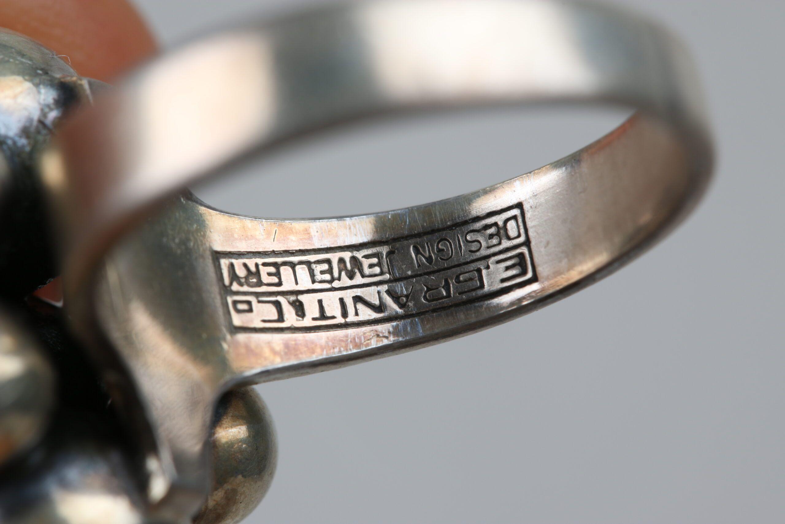 1960-luku Erik Granit hopeasormus / Silver ring - Image 6