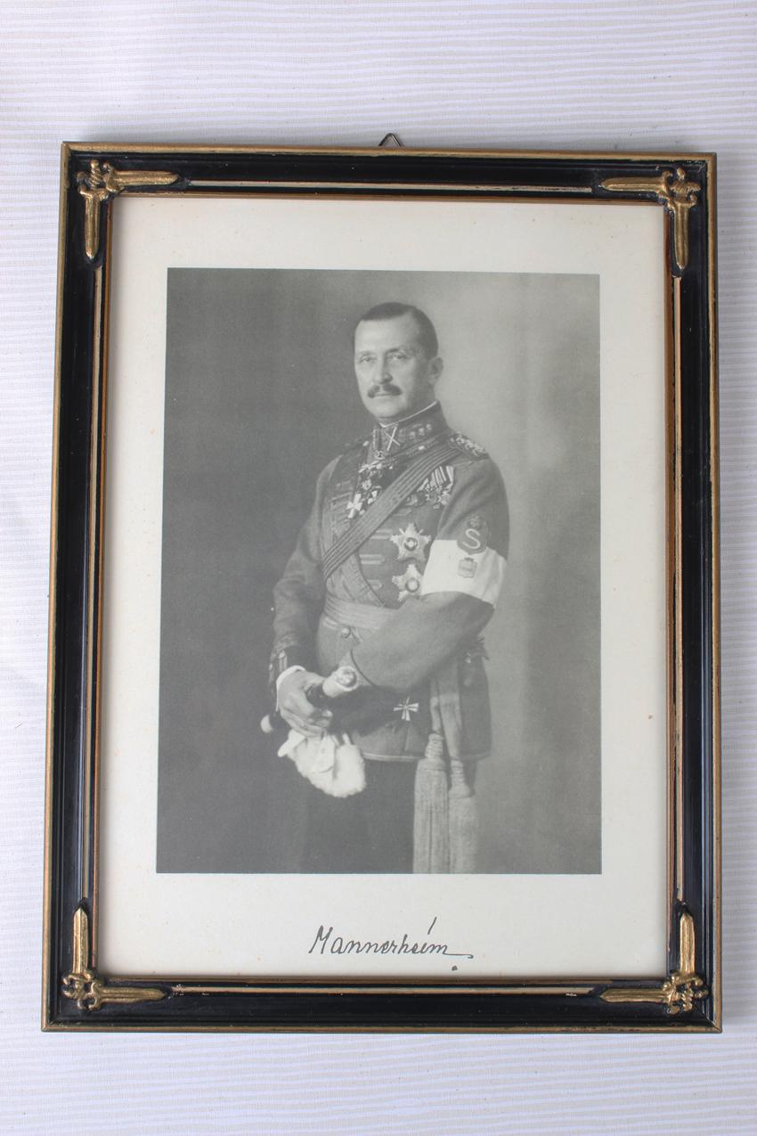 Carl Gustaf Emil Mannerheim painokuva kehyksissä / Picture Frame