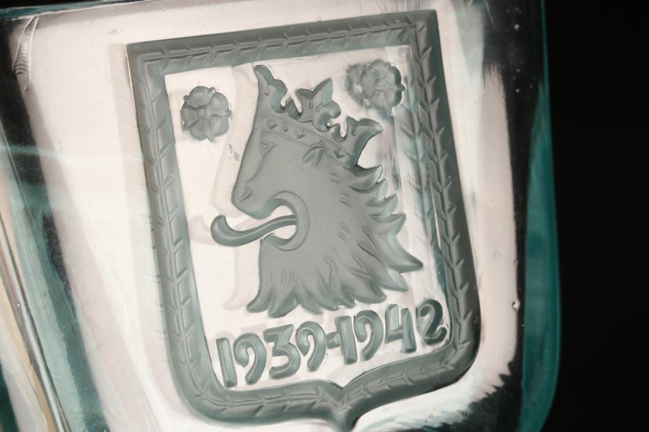 Riihimäen lasi Turkoosi Mottimalja 1939-1942 / Turquoise Mottimalja - Image 13