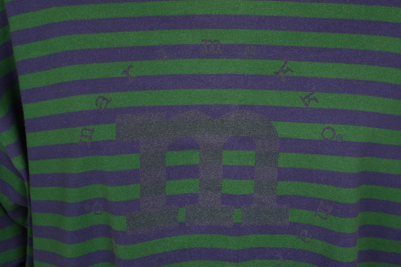 Marimekko tasaraita logo t-paita / Marimekko logo t-shirt M - Image 5
