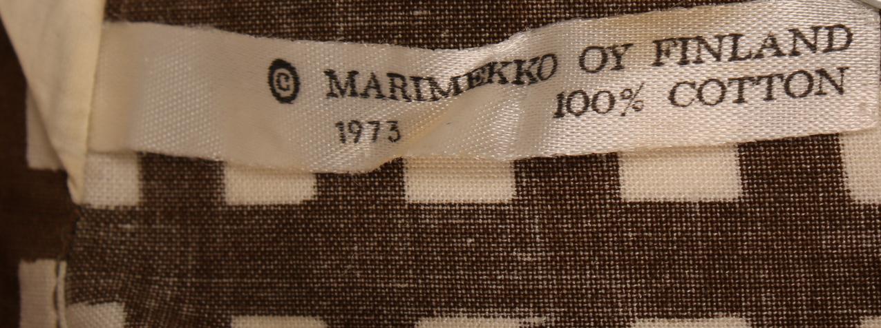 Vintage Marimekko ruudullinen paita S / Brown Squared Button Down Shirt Unisex S - Image 10
