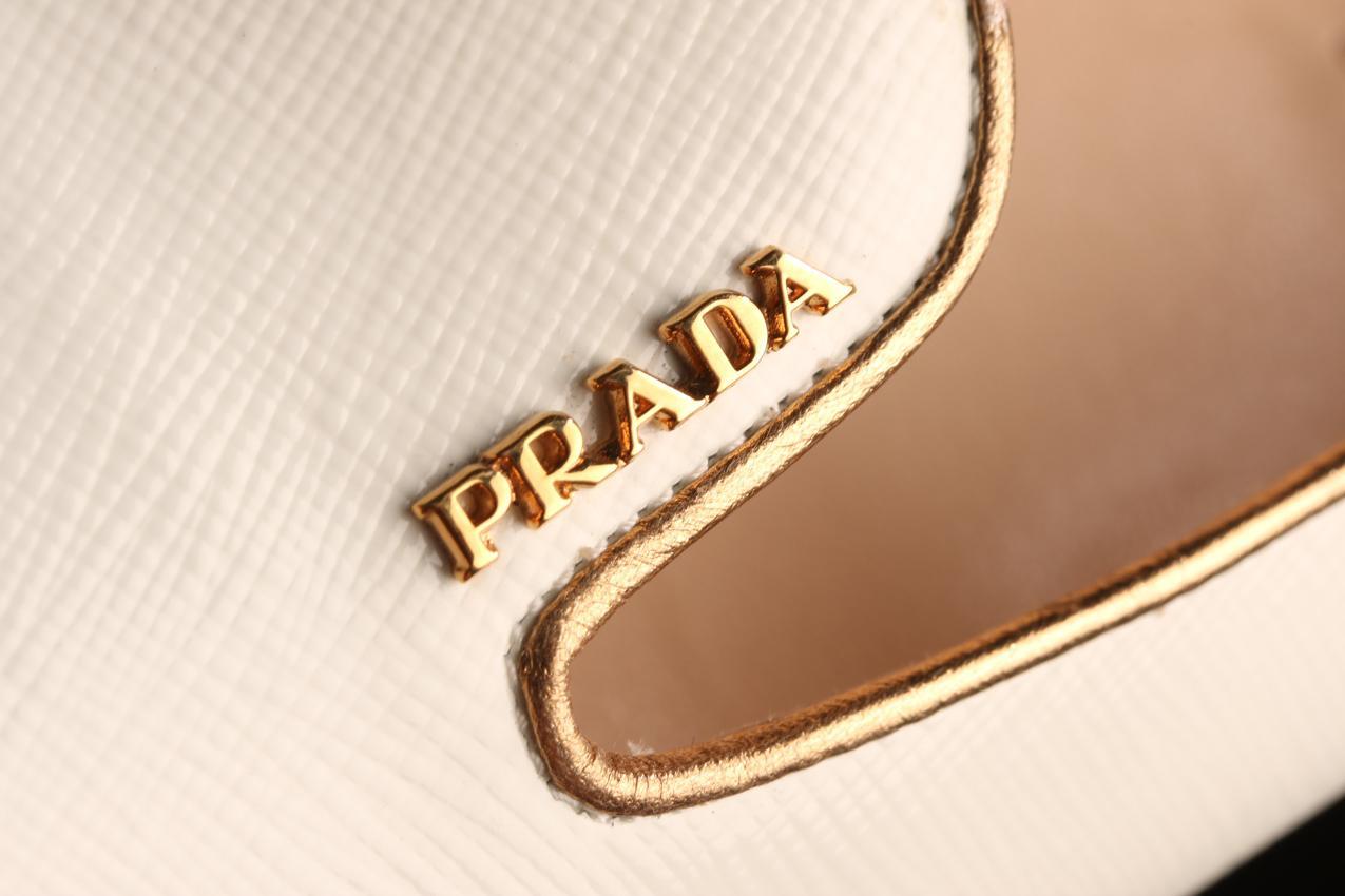 White Prada leather ballerina flats 40,5 - Image 4