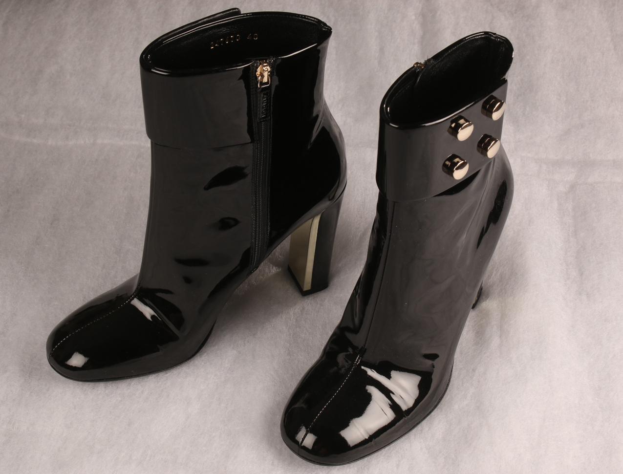Gucci mustat kiiltonahka nilkkurit 40 - Image 7