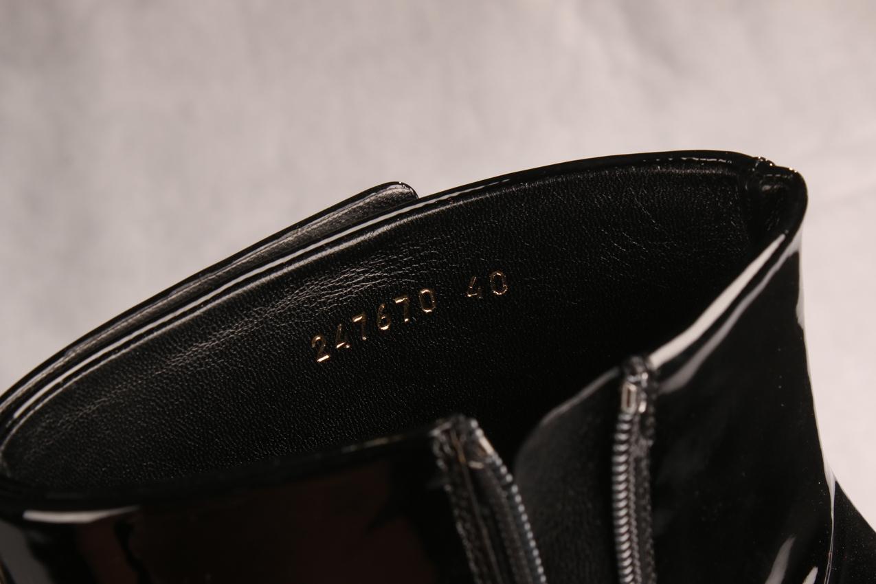 Gucci mustat kiiltonahka nilkkurit 40 - Image 4