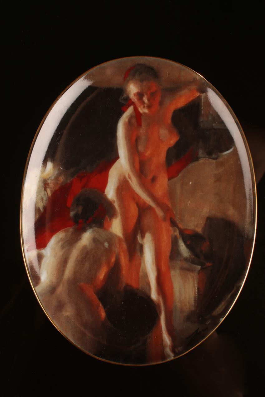Anders Zorn Bradex-keräilylautanen “Kylpijät saunassa”
