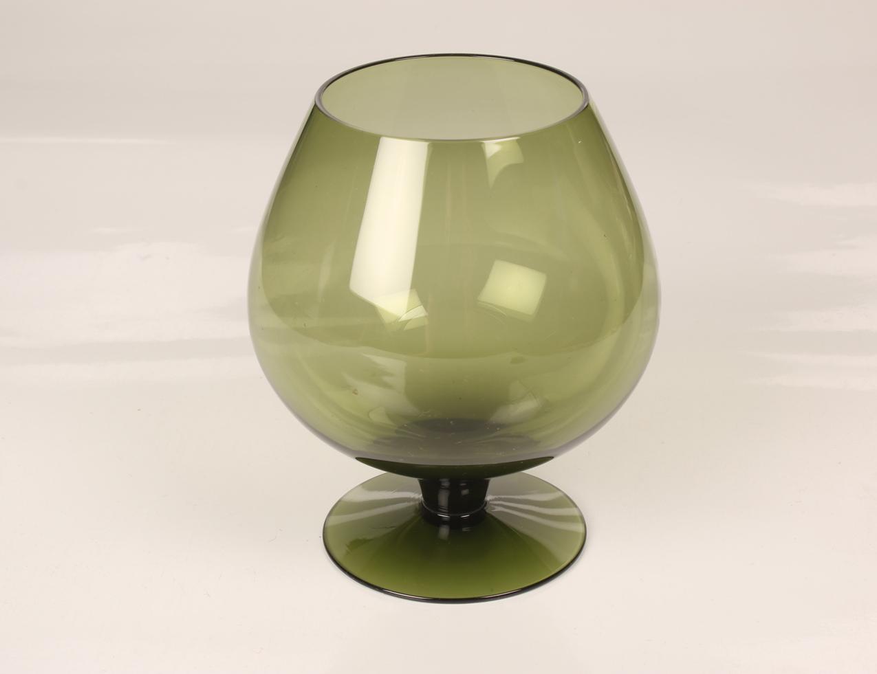 Saara Hopea vihreä aromilasi maljakko Nuutajärvi / Moss green snifter Vase