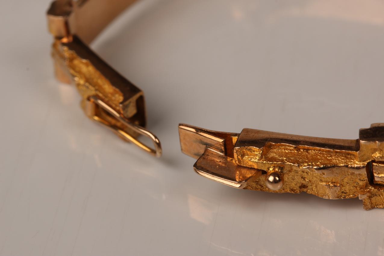 Vintage Björn Weckström Lapponia kultainen Tundra rannekoru / Gold bracelet - Image 7
