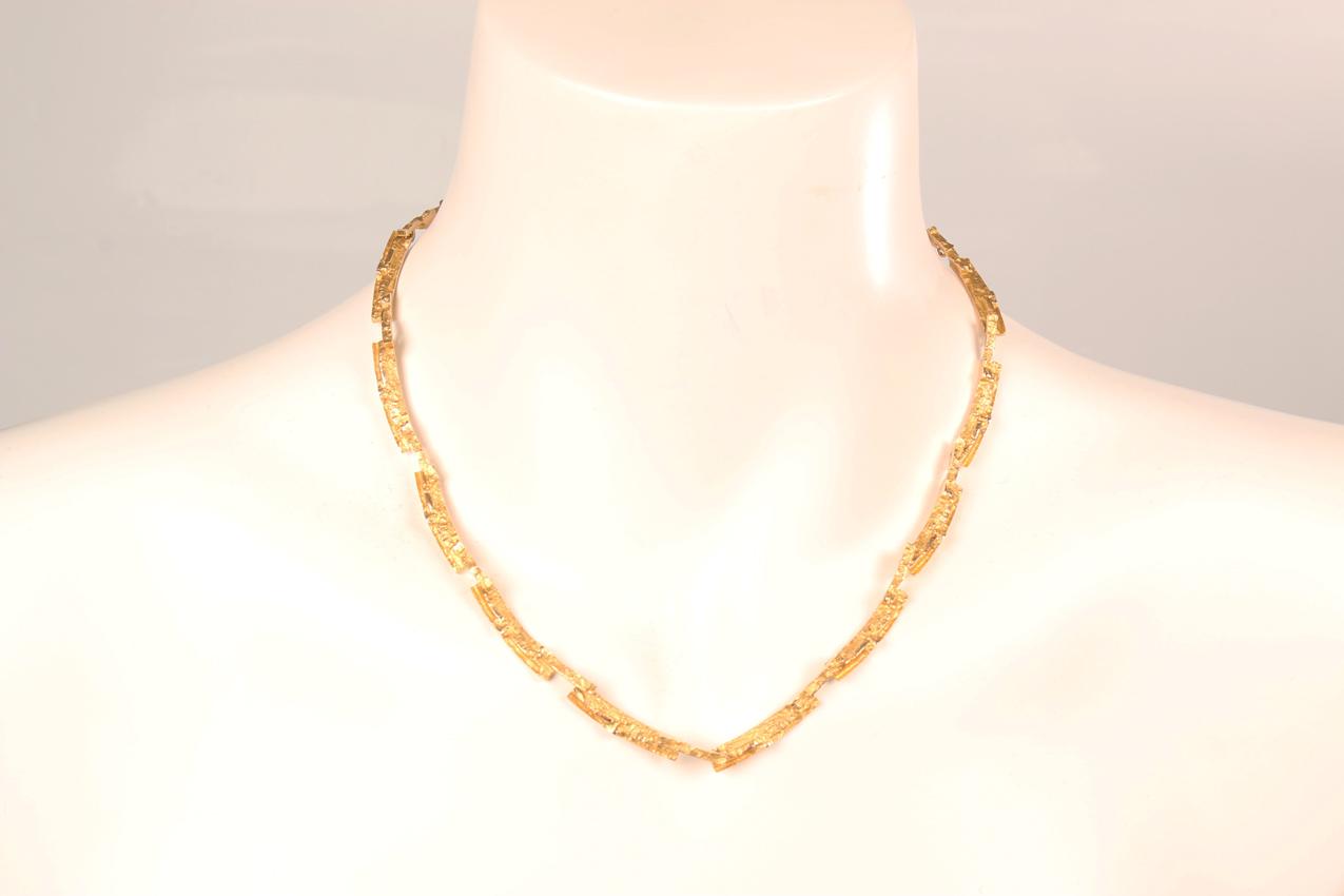 Vintage Björn Weckström Lapponia kultainen Tundra kaulakoru / Gold necklace - Image 4