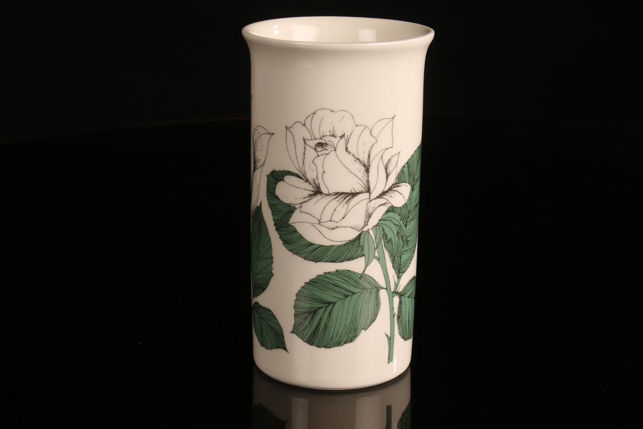 Arabia Ester Tomula Botanica-maljakko Valkoinen ruusu / White Rose Botanica Vase