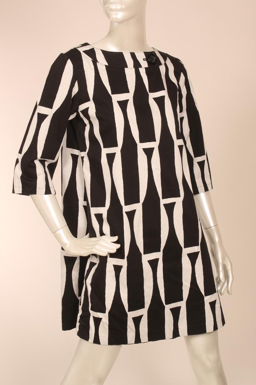 Marimekko mustavalkoinen Kivikausi mekko S - Image 3