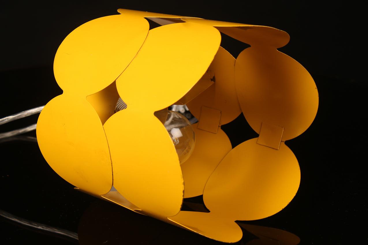 Retro Lival keltainen valaisin / Retro Lival yellow hanging lamp - Image 4