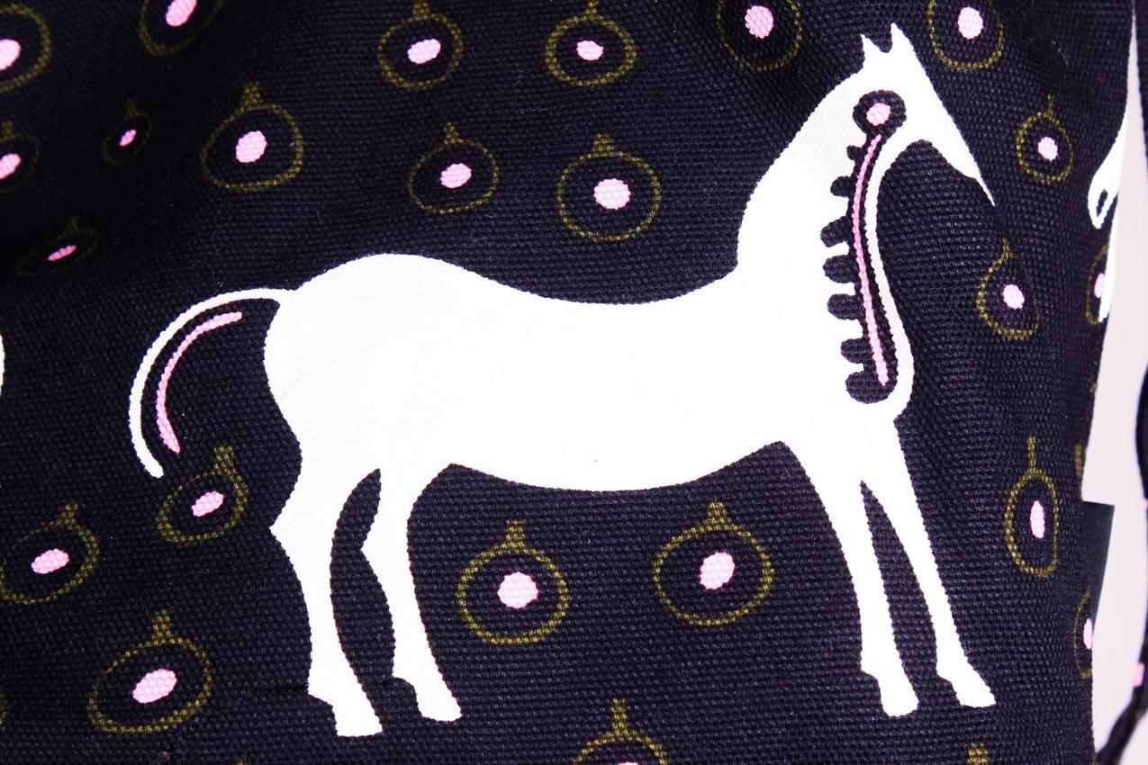 Marimekko “Heppa” kangaslaukku / Marimekko horse print canvas bag - Image 8