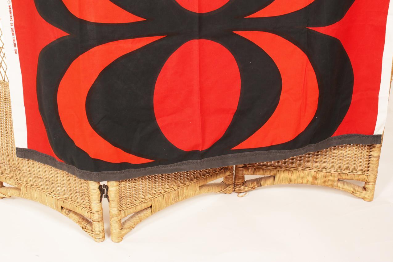 Vintage Marimekko punainen kangas “Kaivo” - Image 3