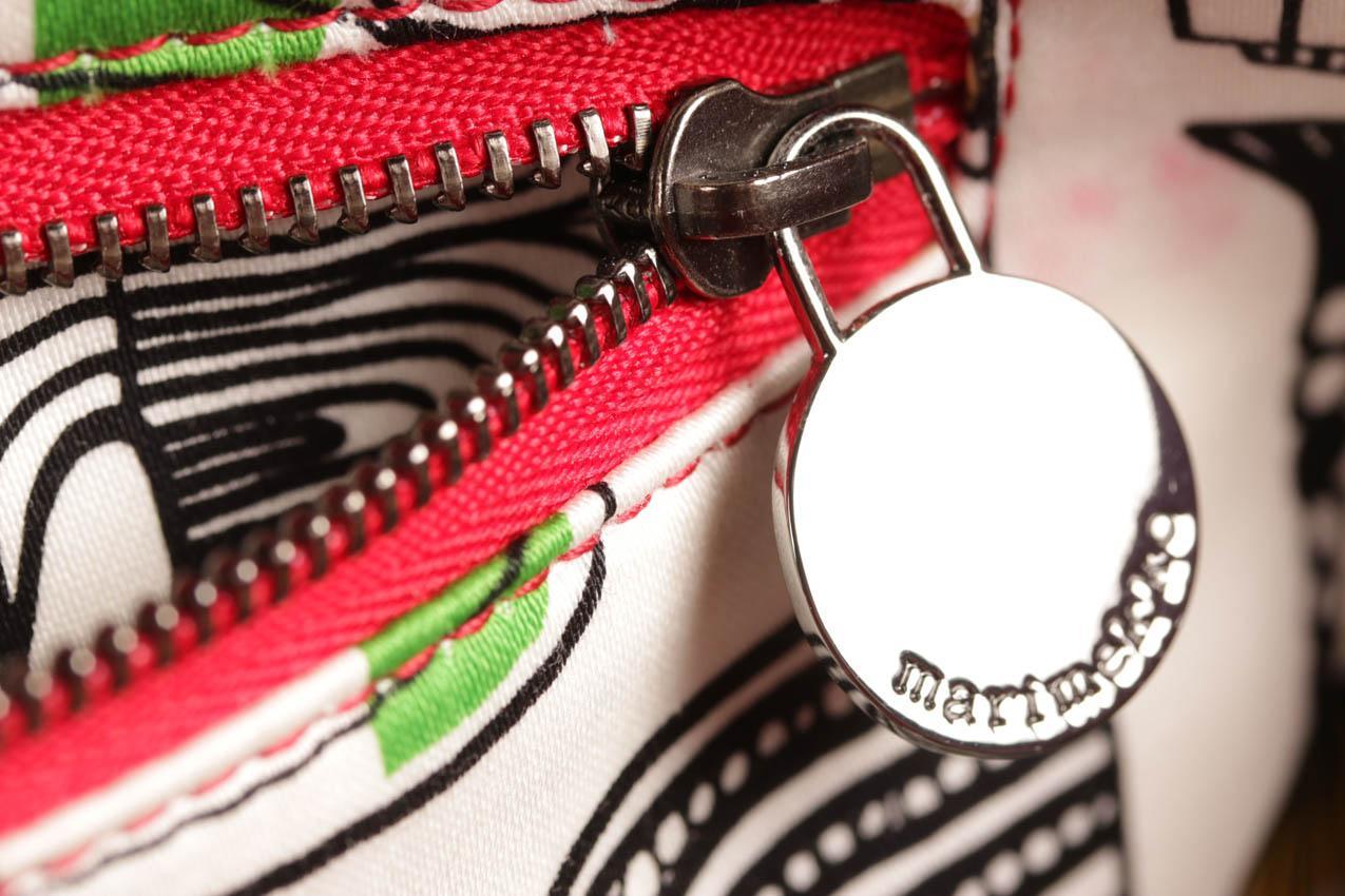 Marimekko punainen nahkainen käsilaukku Virva Launo - Image 9