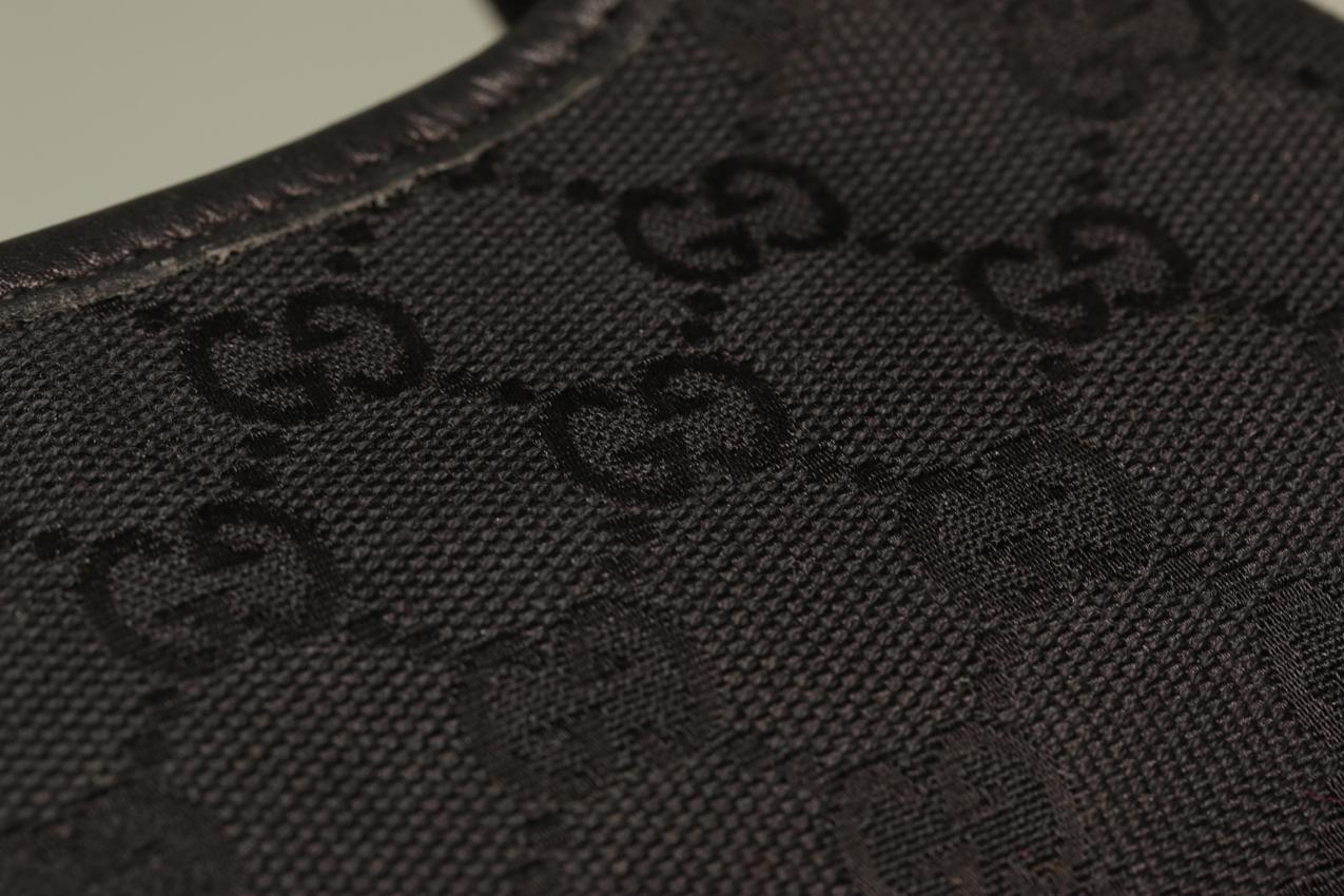 Gucci GG monogrammi Jackie musta kanvaasilaukku - Image 12