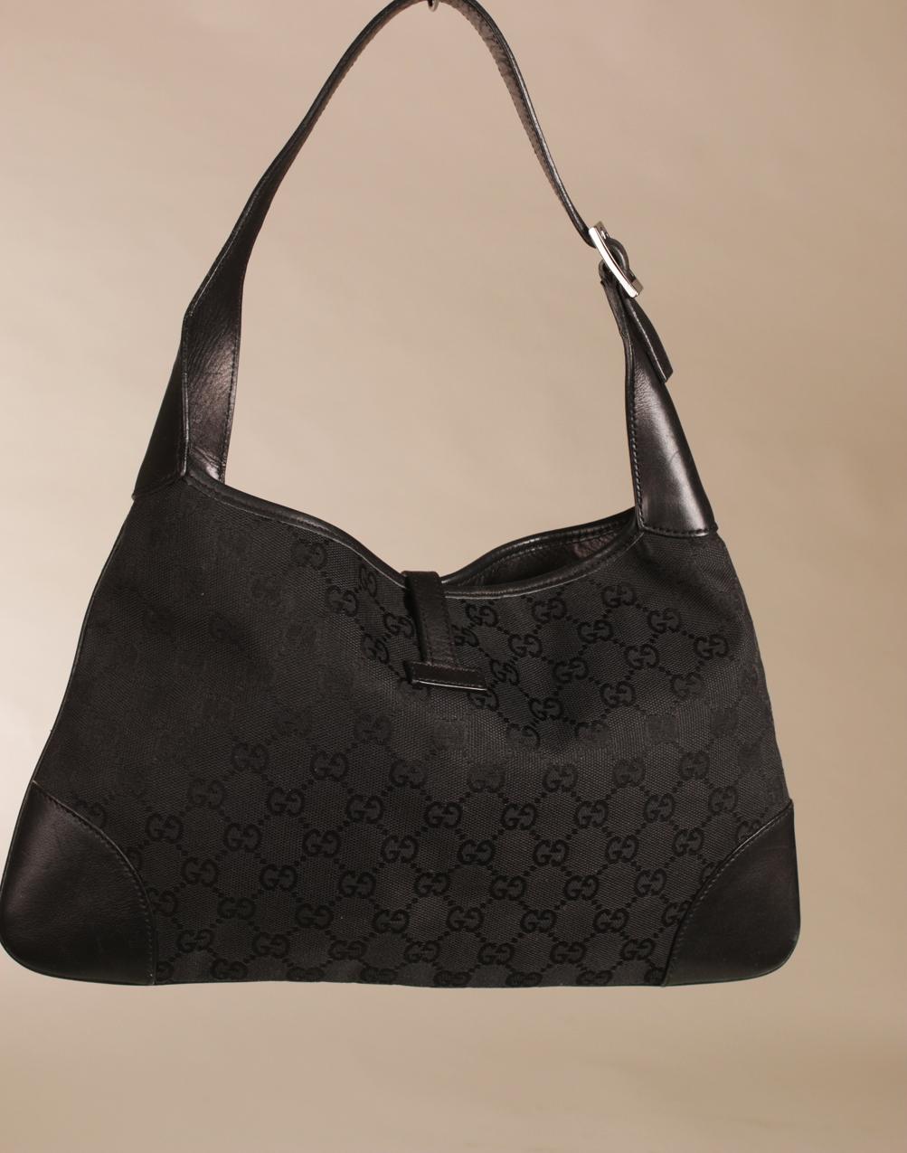 Gucci GG monogrammi Jackie musta kanvaasilaukku - Image 3