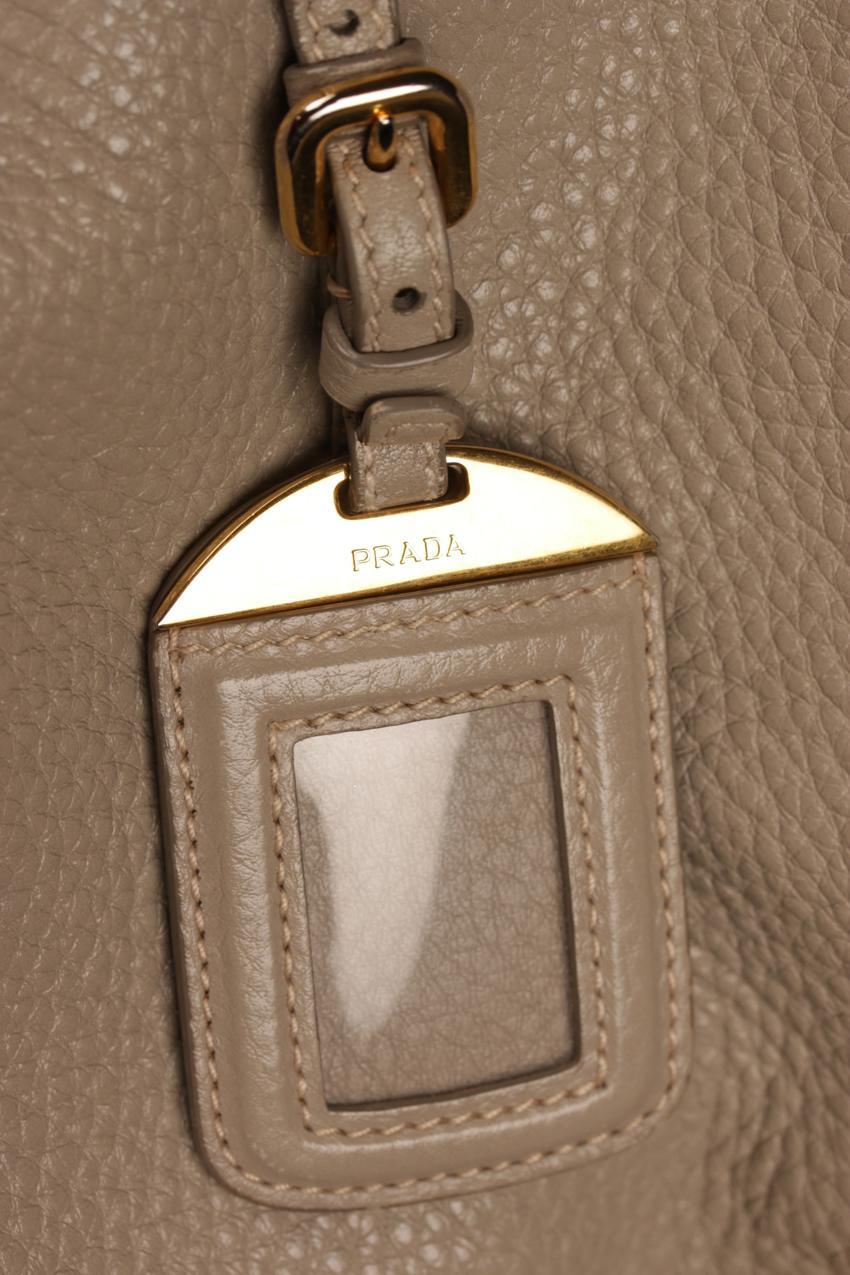Prada Vitello Daino harmaa nahkalaukku - Image 11