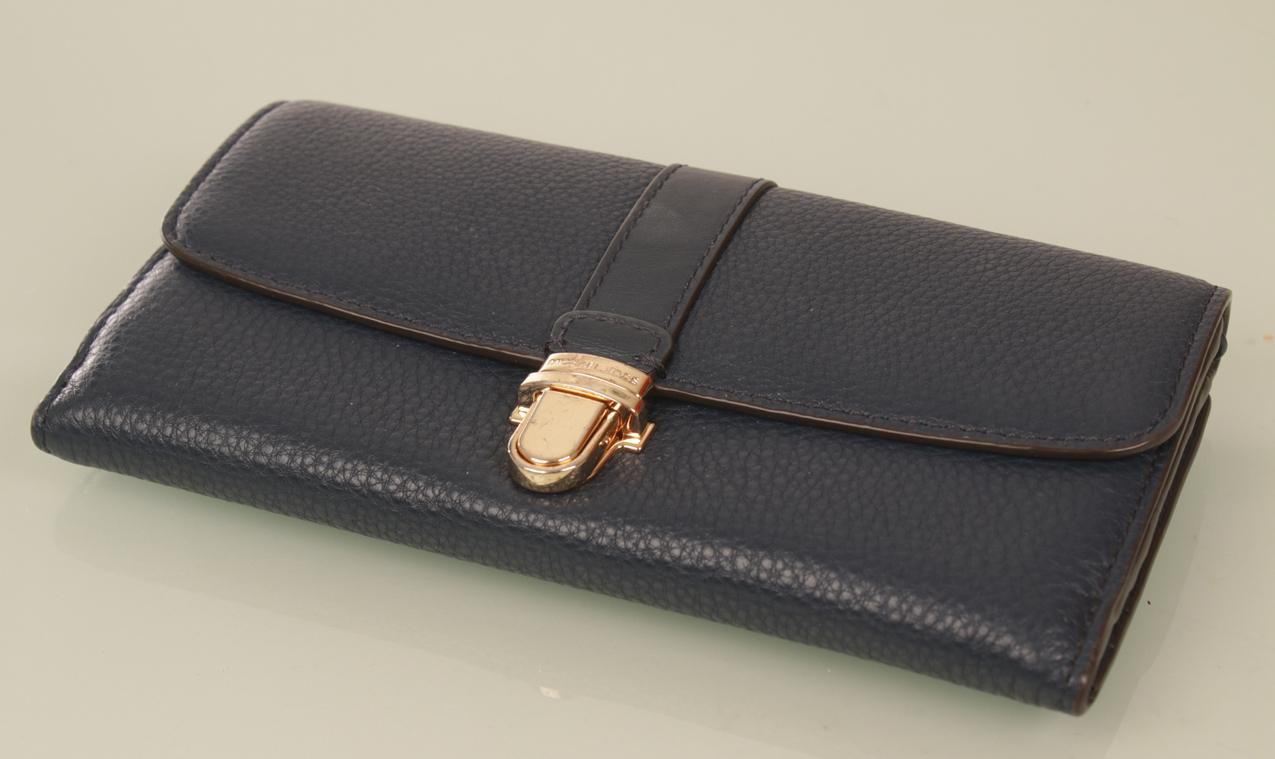 Michael Kors navy blue leather wallet