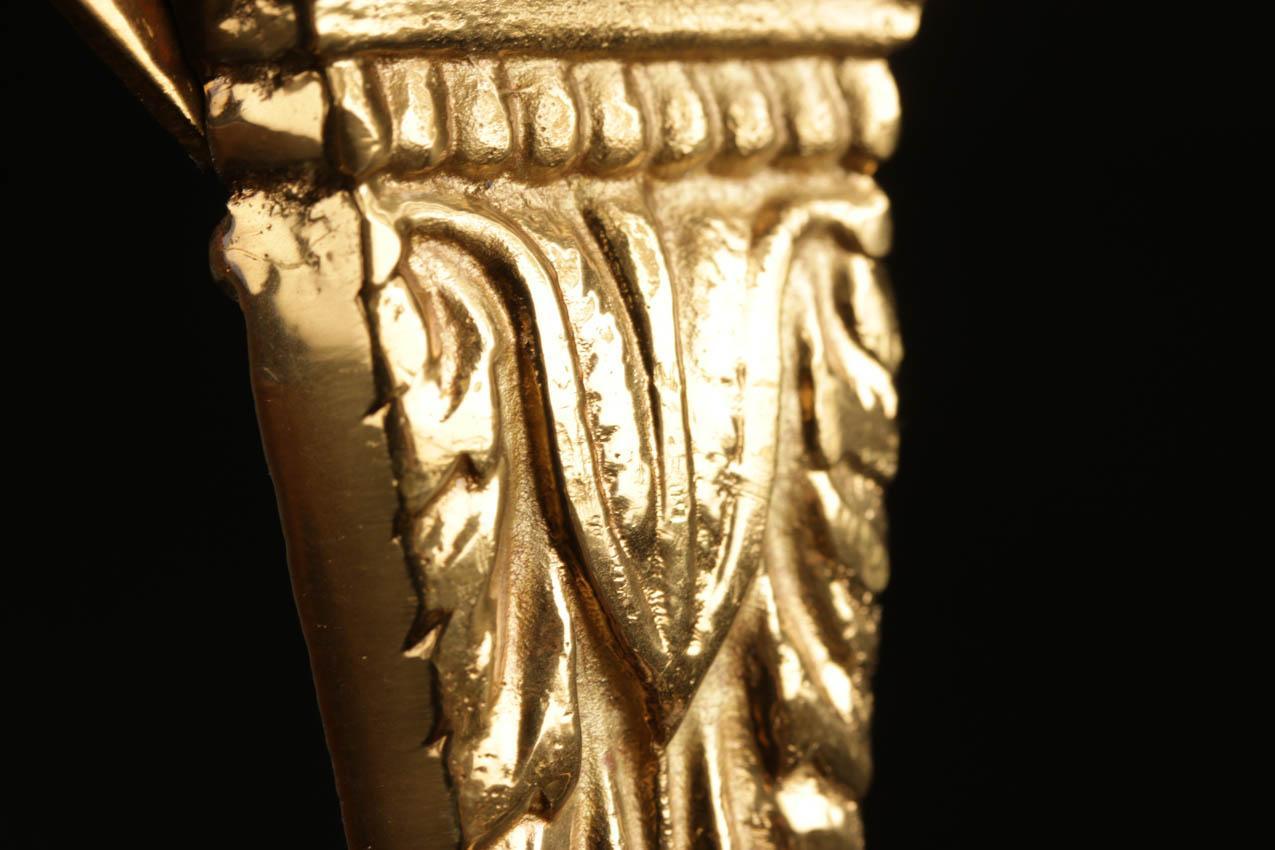 Antique pair of candle sconces with crystals - Image 4