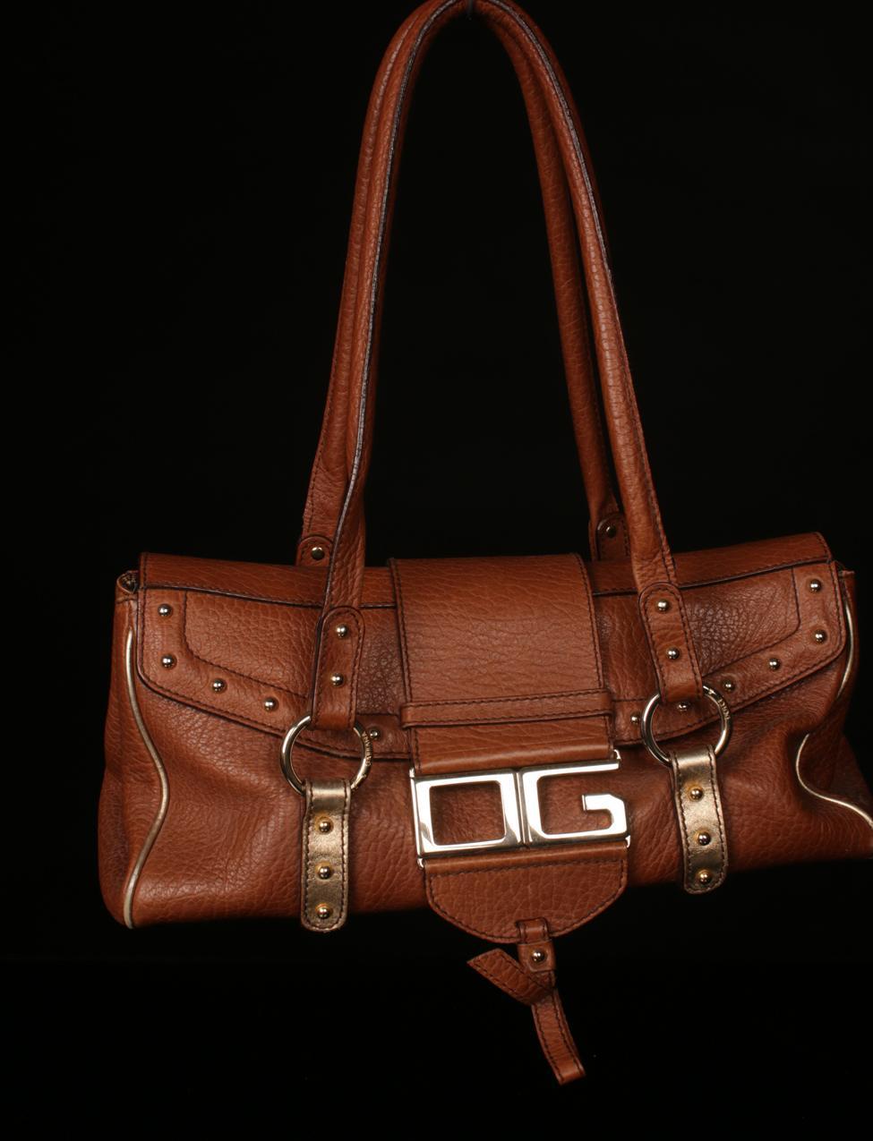 Vintage Dolce & Gabbana ruskea nahkalaukku - Image 2
