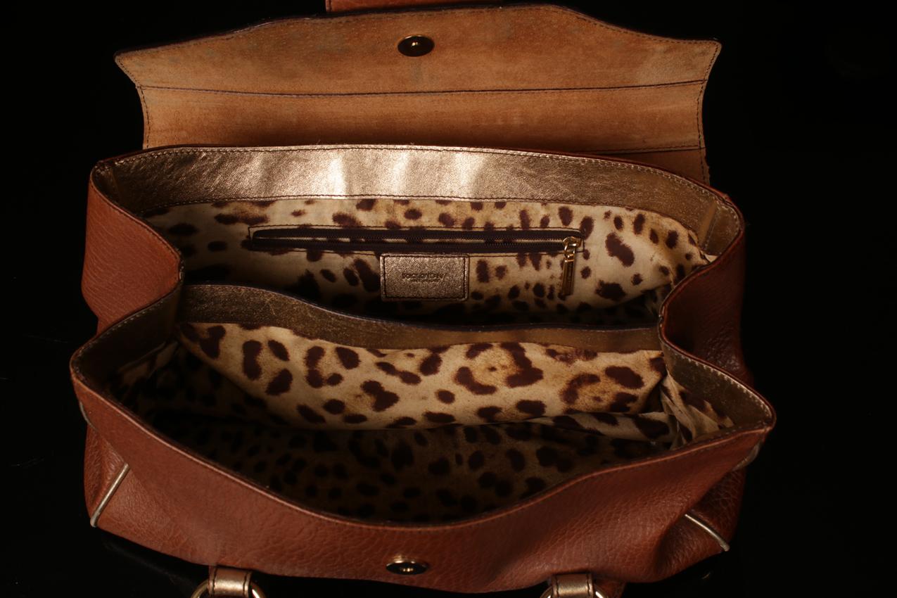 Vintage Dolce & Gabbana ruskea nahkalaukku - Image 16