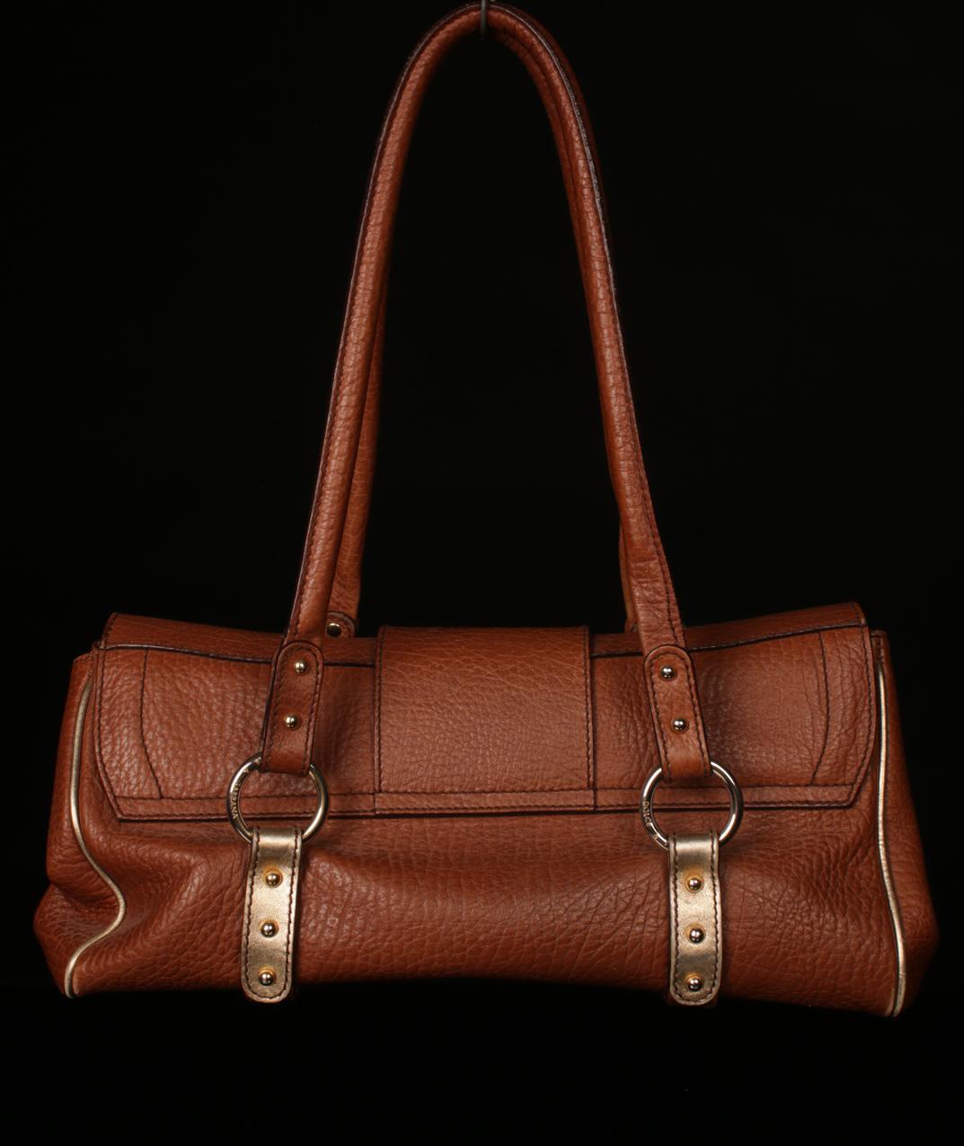 Vintage Dolce & Gabbana ruskea nahkalaukku - Image 4