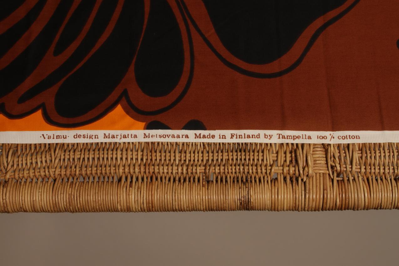 Vintage Tampella Marjatta Metsovaara “Valmu” kangas - Image 4