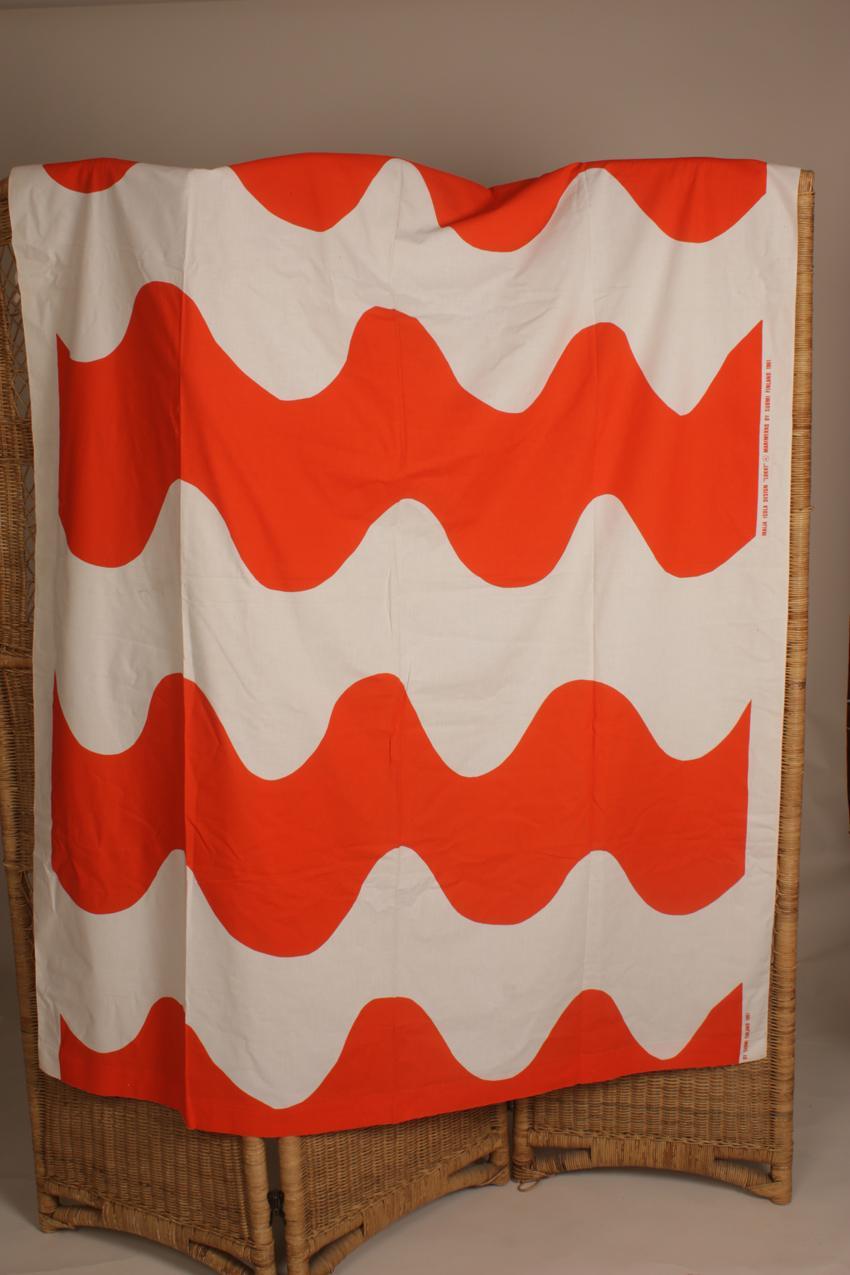 Vintage Marimekko oranssi “Lokki” kangas