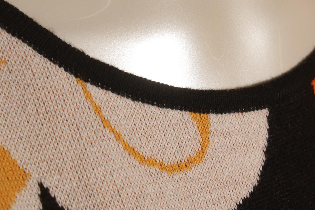 Marimekko oranssi kukkakuvoinen “Pilar” neulemekko tunika - Image 4