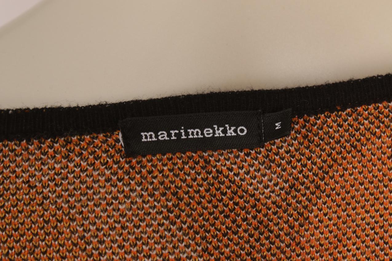 Marimekko oranssi kukkakuvoinen “Pilar” neulemekko tunika - Image 7
