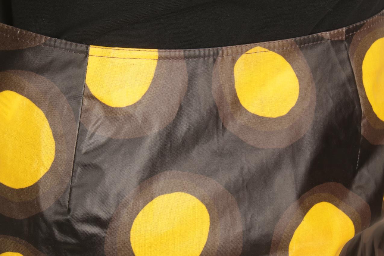 Vintage Marimekko Annika Rimala “Petrooli” PVC kietaisuhame “Läikät” - Image 8