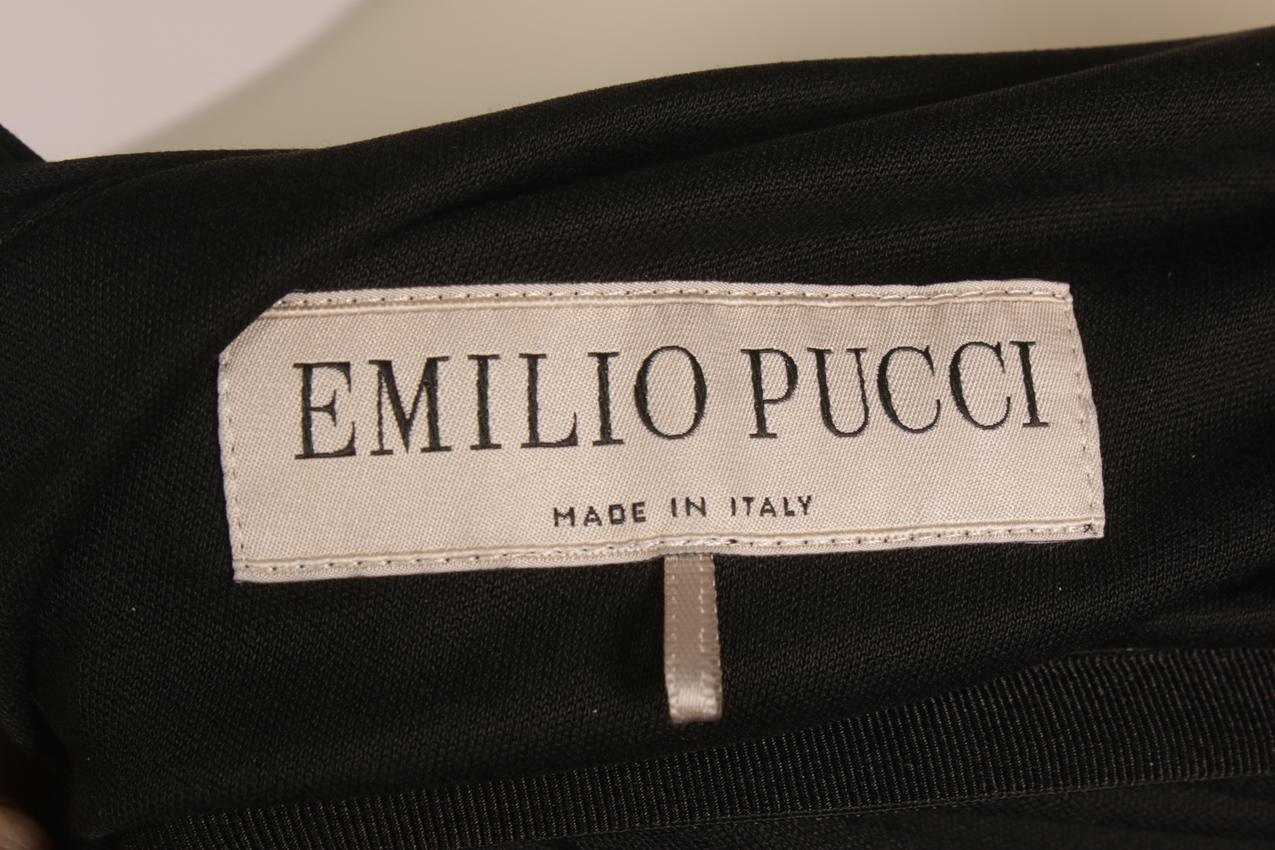 Emilio Pucci musta viskoosi-silkki iltapuku S M - Image 11
