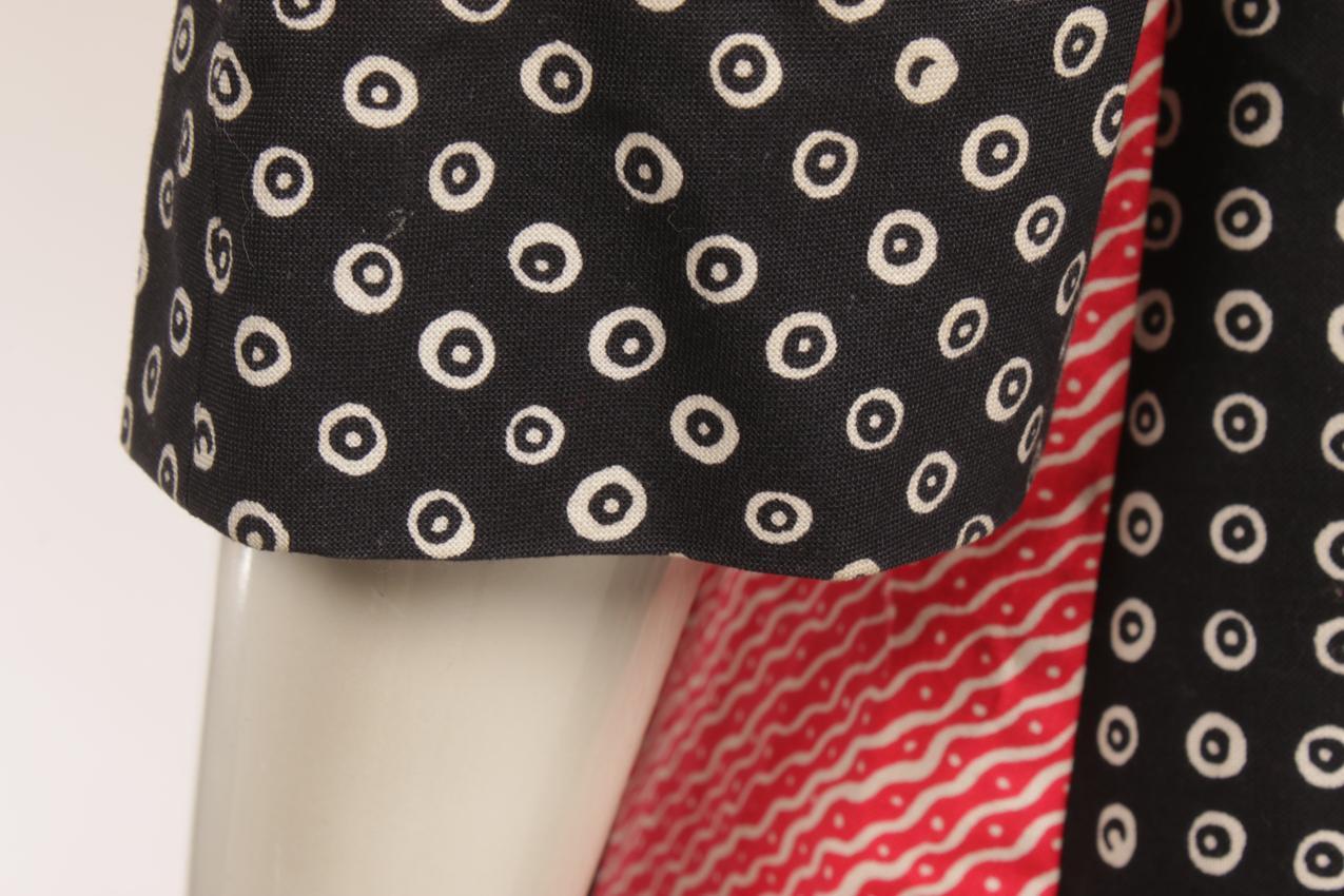 Vintage 60-luku Marimekko Annikki abstraktikuvioinen kietaisumekko äitiysmekko XS - Image 13
