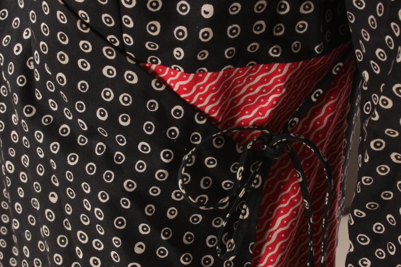 Vintage 60-luku Marimekko Annikki abstraktikuvioinen kietaisumekko äitiysmekko XS - Image 6