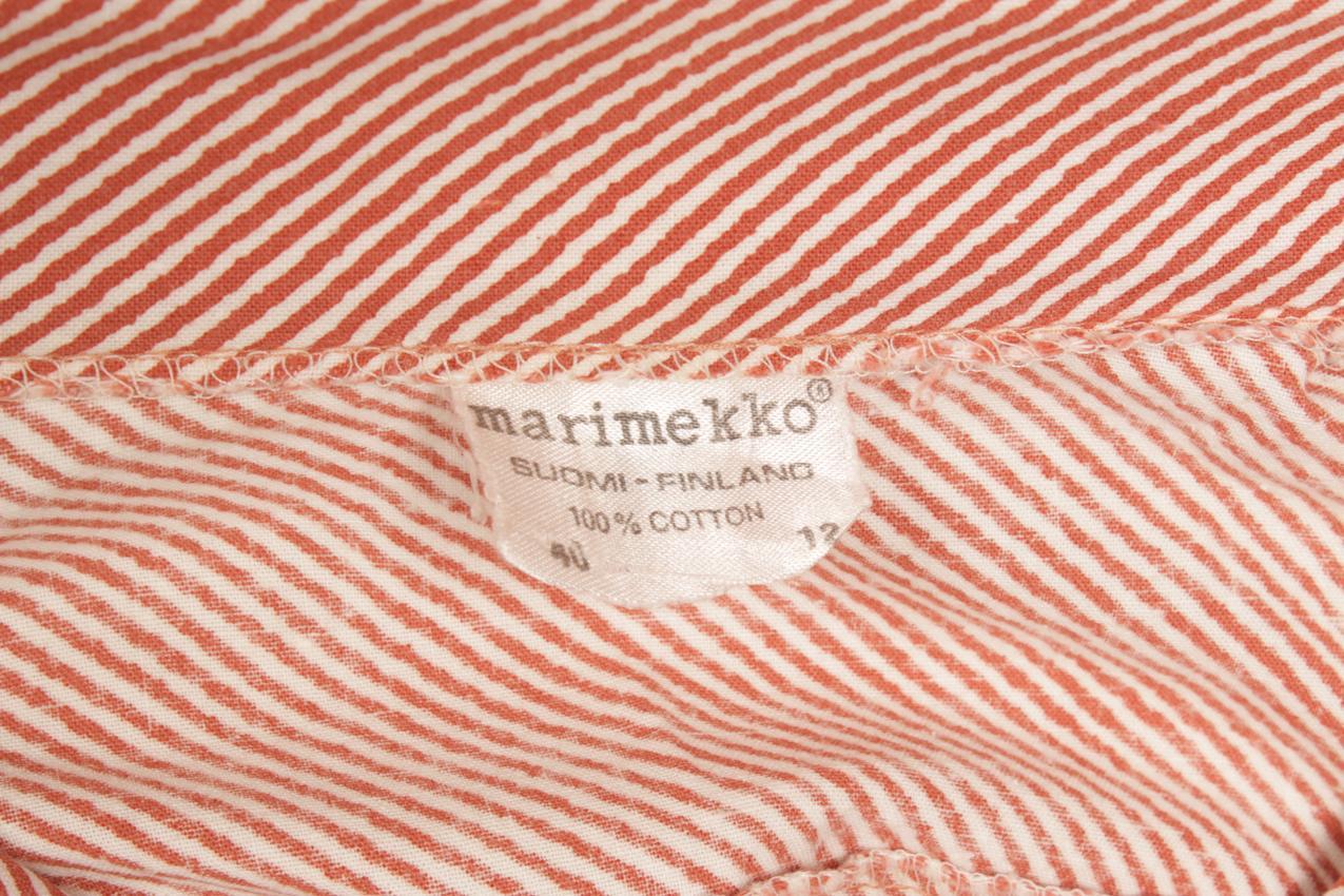 Vintage Marimekko punavalkoraidallinen paitamekko M - Image 12