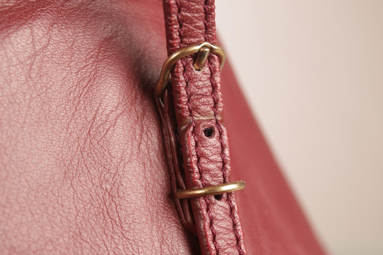 Balenciaga Burgundy Papier Ledger Tote Veau nahkalaukku - Image 12