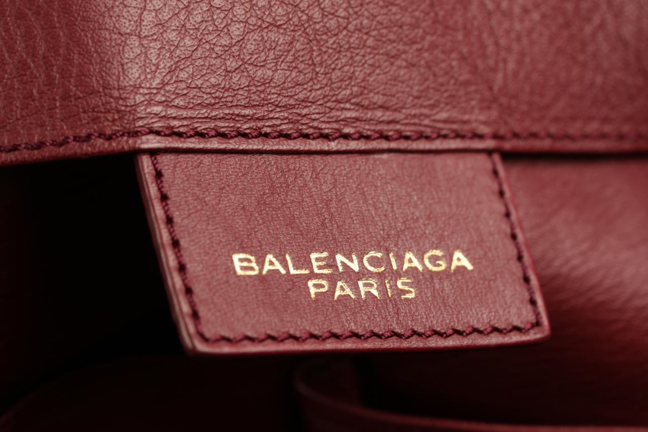 Balenciaga Burgundy Papier Ledger Tote Veau nahkalaukku - Image 15