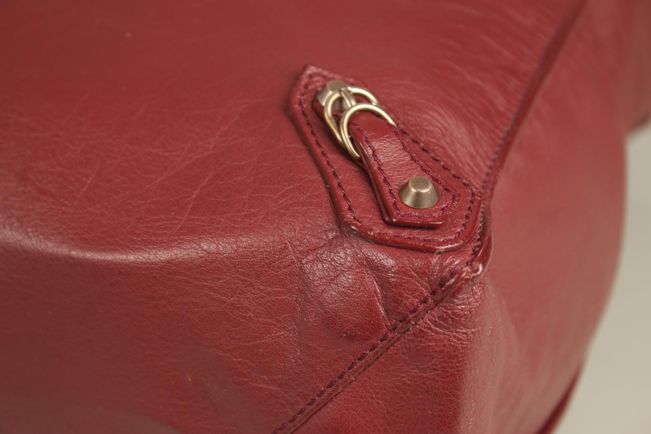 Balenciaga Burgundy Papier Ledger Tote Veau nahkalaukku - Image 5