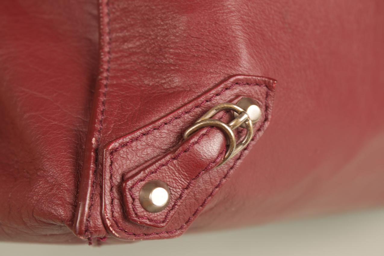 Balenciaga Burgundy Papier Ledger Tote Veau nahkalaukku - Image 9