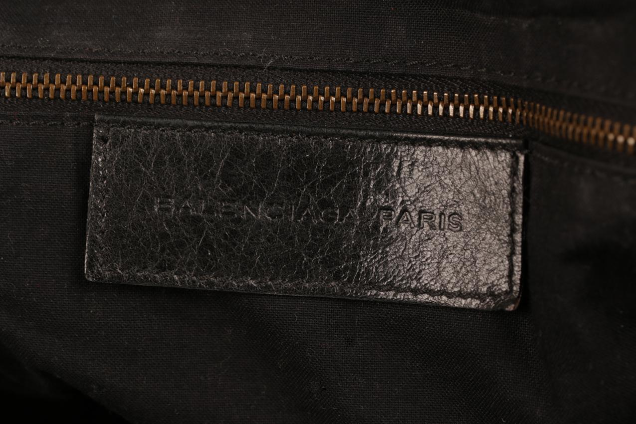 Balenciaga musta metallinhohtoinen Day Hobo nahkainen olkalaukku - Image 14