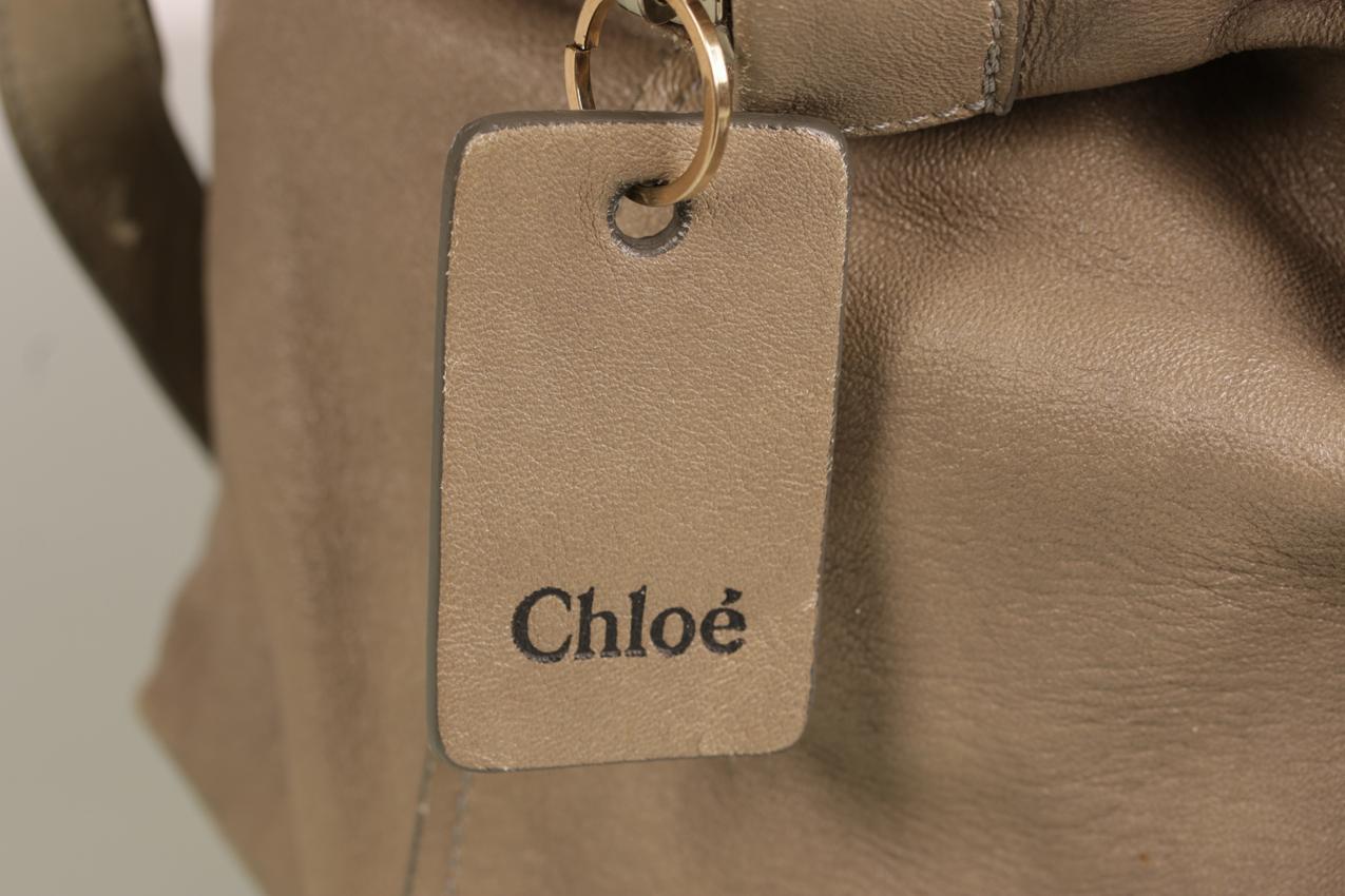 Chloe suuri Saskia vaalean harmaa nahkainen Tote olkalaukku - Image 14