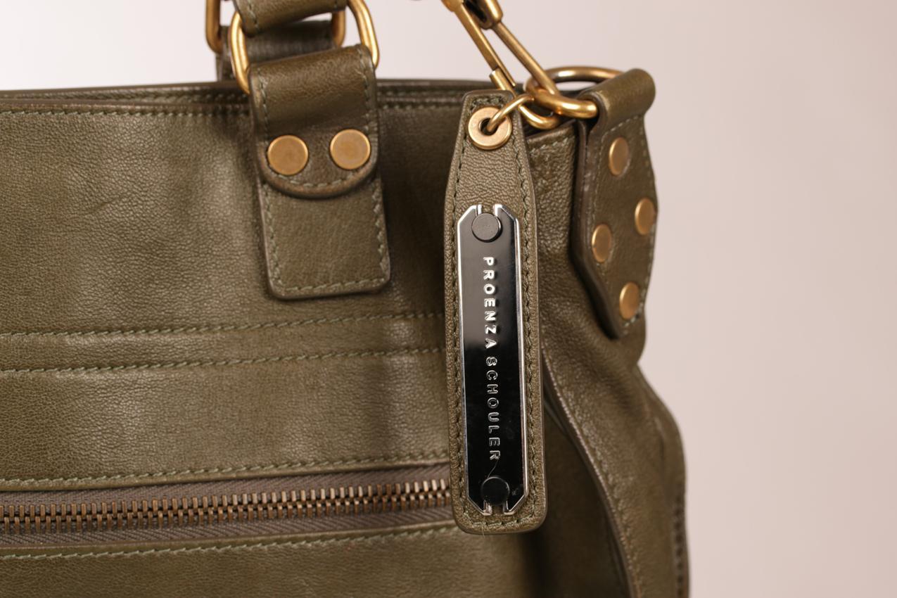Proenza Schouler vihreä nahkainen Ps1 tote olkalaukku - Image 21
