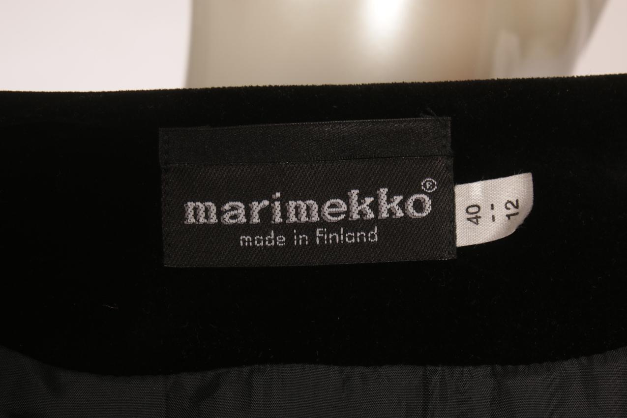 Marimekko musta vintage samettitakki M L - Image 7