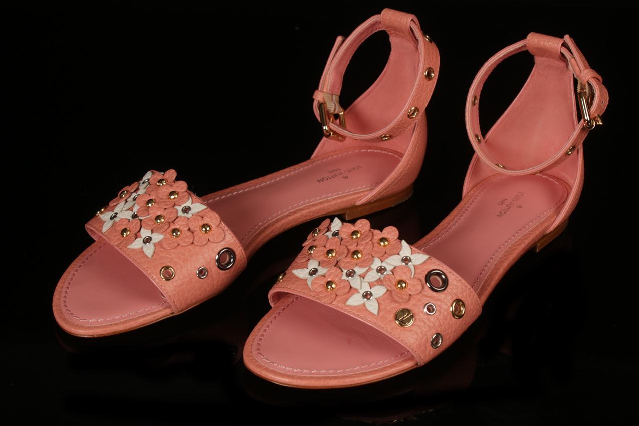 Louis Vuitton pinkit Tropical Bloom nahkasandaalit 37