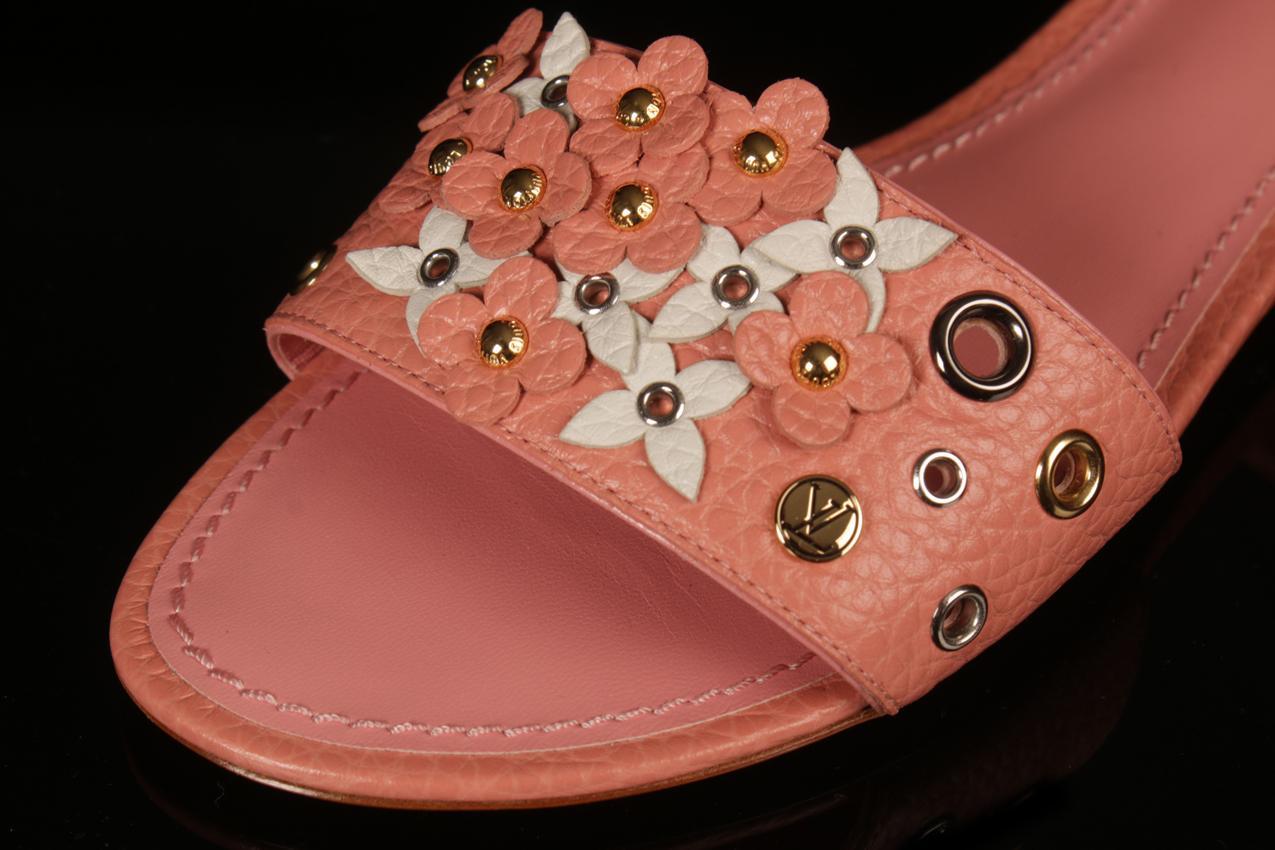 Louis Vuitton pinkit Tropical Bloom nahkasandaalit 37 - Image 3