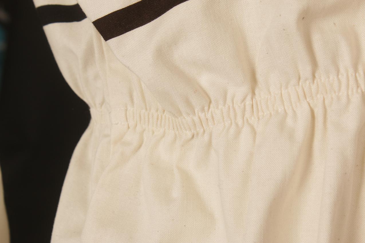 Vintage Vuokko mustaraidallinen valkoinen mekko S - Image 6