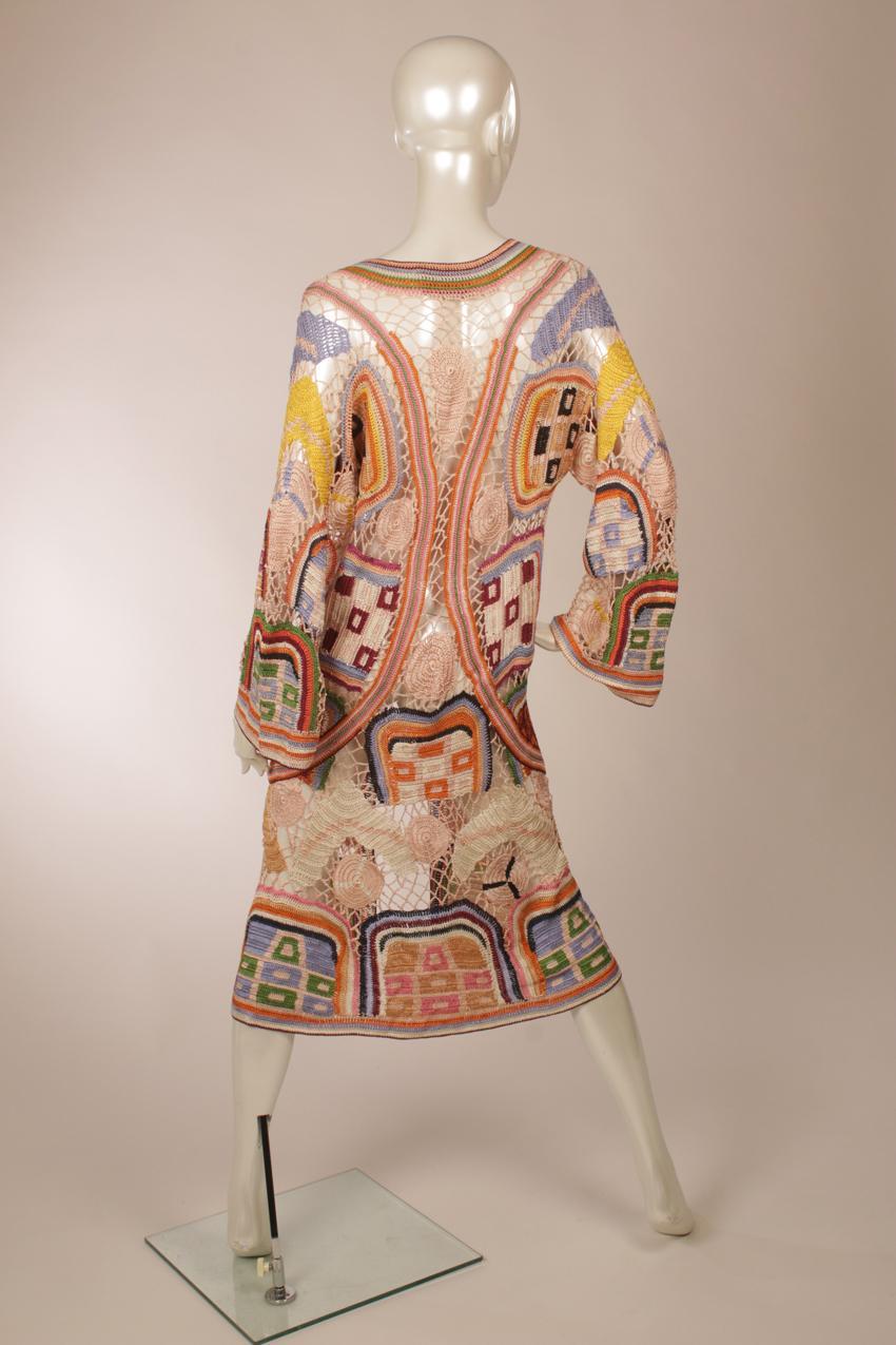 Missoni Limited Edition 2005 139/250 kirjava virkattu pitkä neuletakki L M - Image 7
