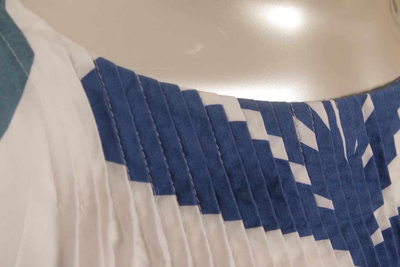 Vintage Marimekko Pentti Rinta “Koreilu” sinivalkoinen mekko M - Image 3